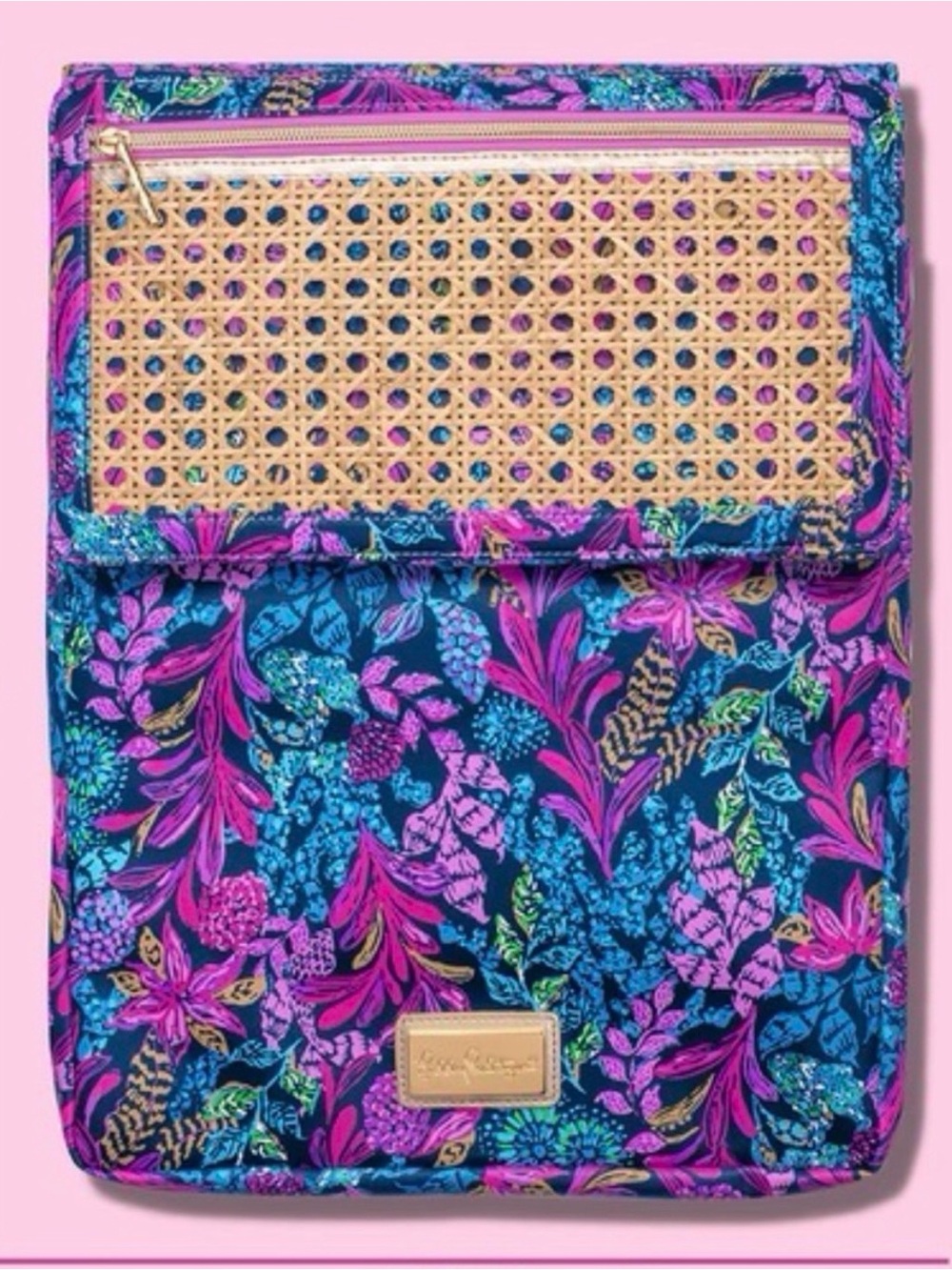 NWT Lilly Pulitzer Tablet Sleeve Aegean Navy Calypso Coast 11.5"WX 16